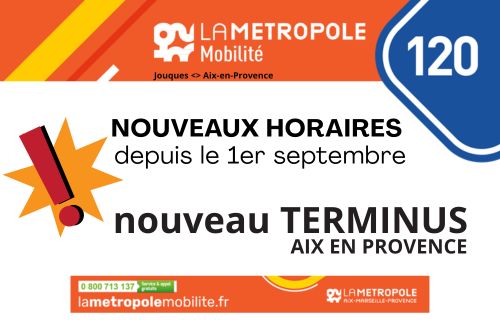 Ligne 120 : nouveaux horaires